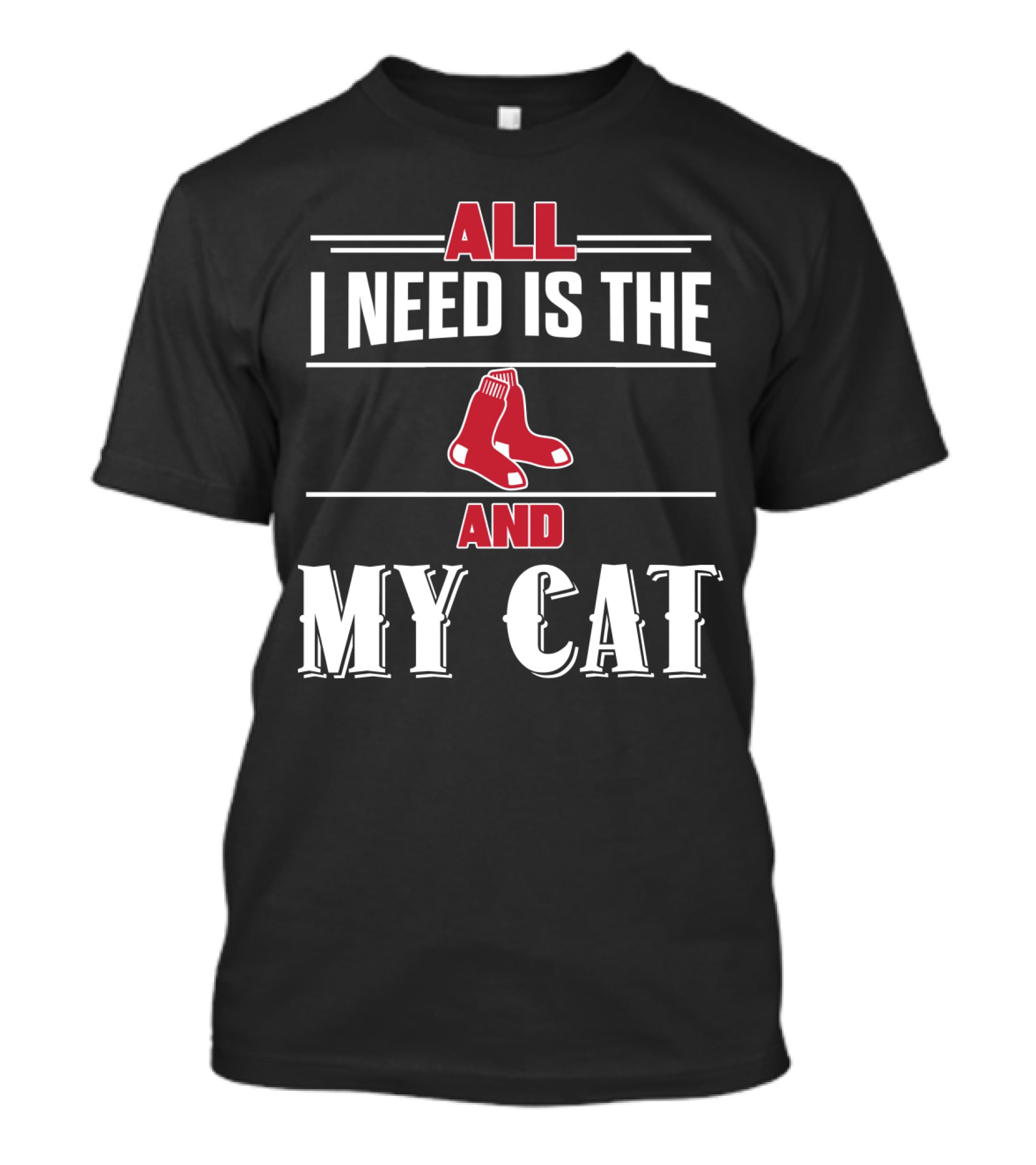 All I Need Is The Boston Red Sox And My Cat T-Shirt