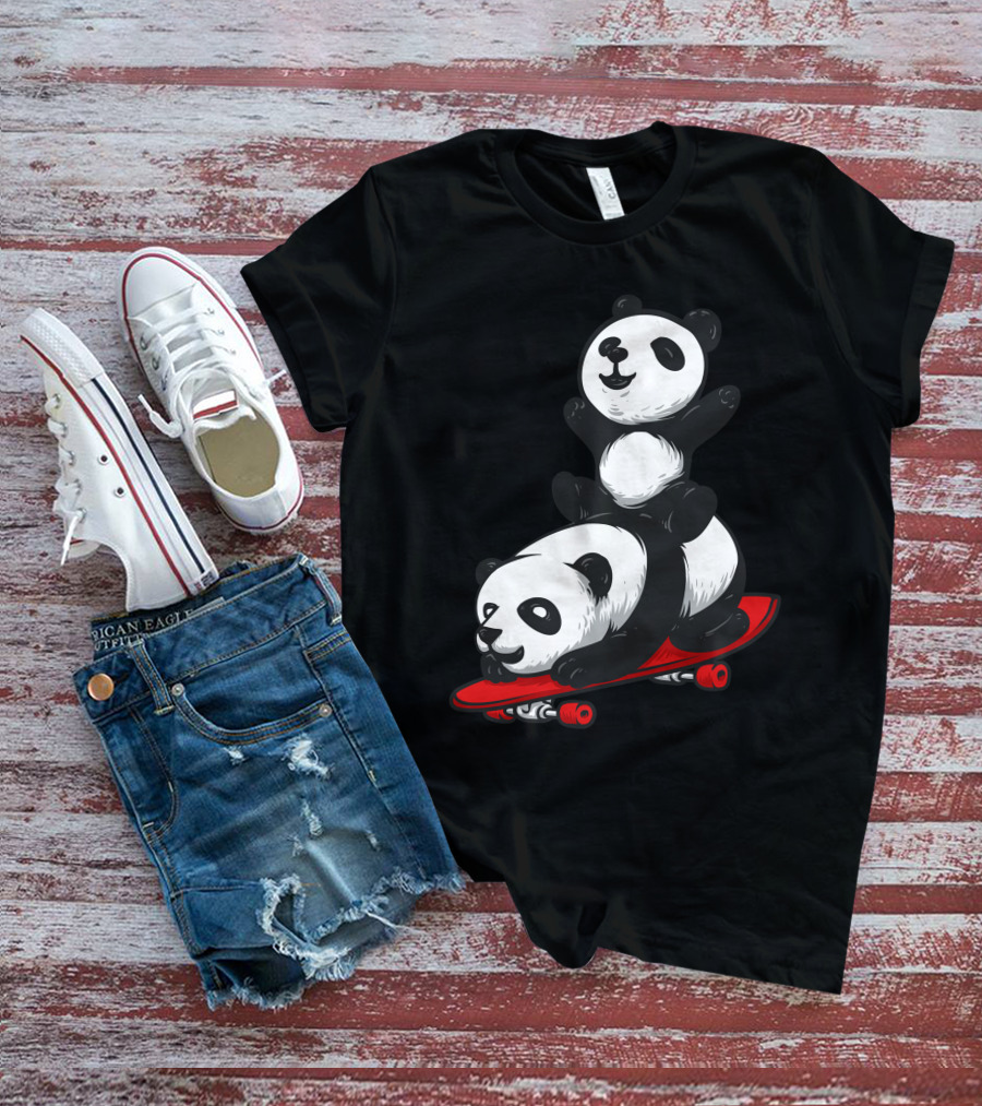 Camp Mau Panda Skateboarding Adventure T-Shirt