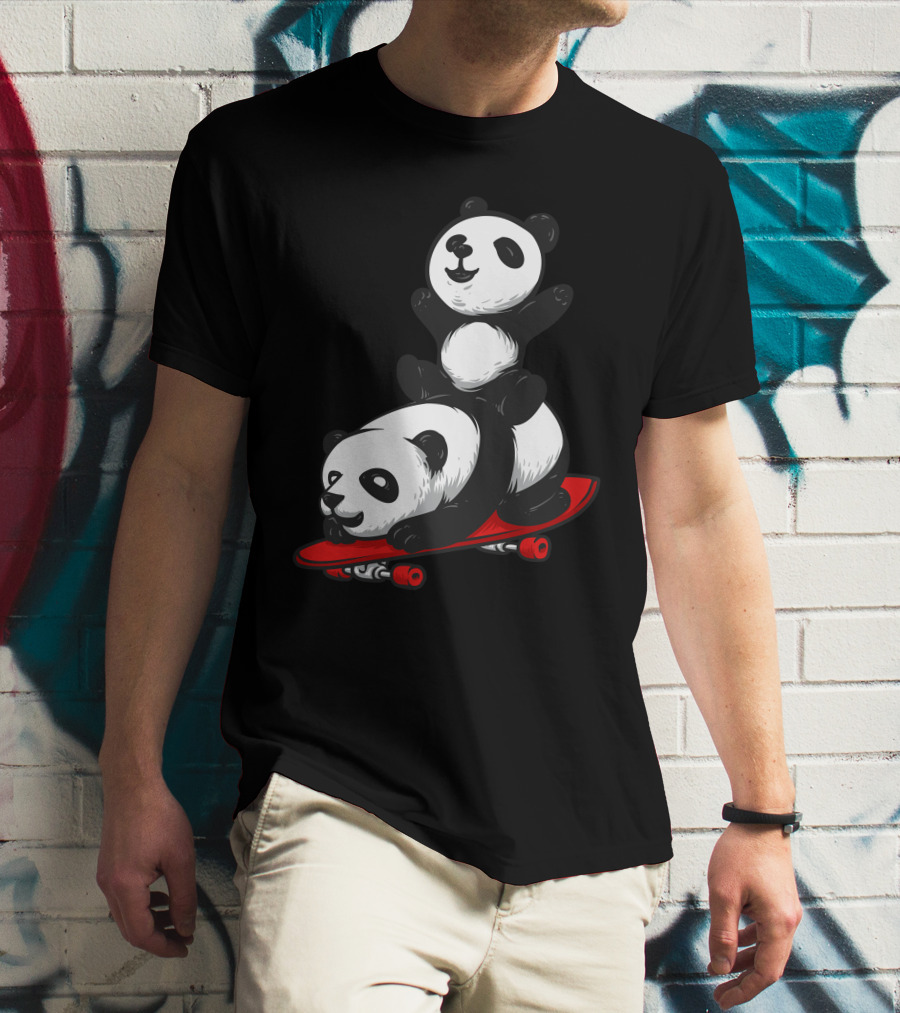 Camp Mau Panda Skateboarding Adventure T-Shirt