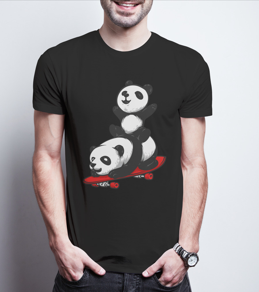 Camp Mau Panda Skateboarding Adventure T-Shirt