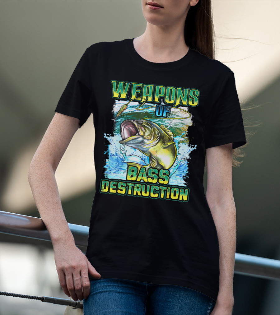 Weapons Of Bass Destruction Fisherman Bass Fishing T-Shirt