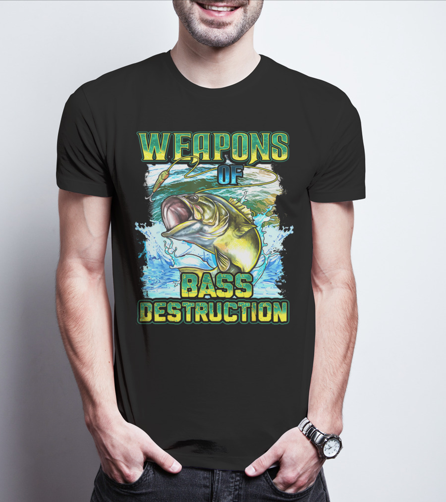 Weapons Of Bass Destruction Fisherman Bass Fishing T-Shirt