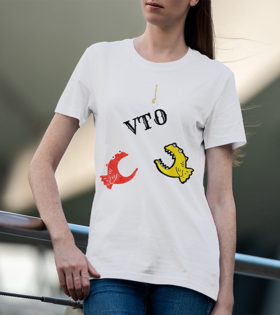 VTO Fishing Hook With Red And Yellow Fish T-Shirt