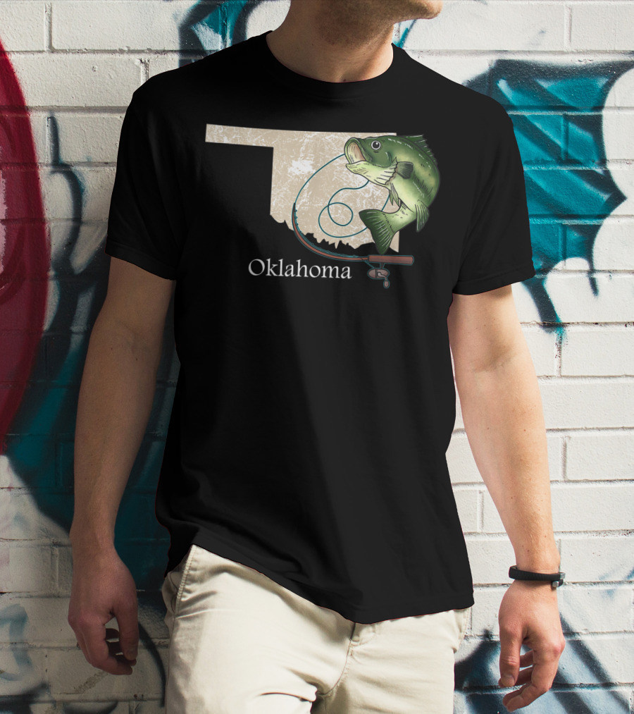 Oklahoma Fishing Fisherman Funny Fish Gear T-Shirt