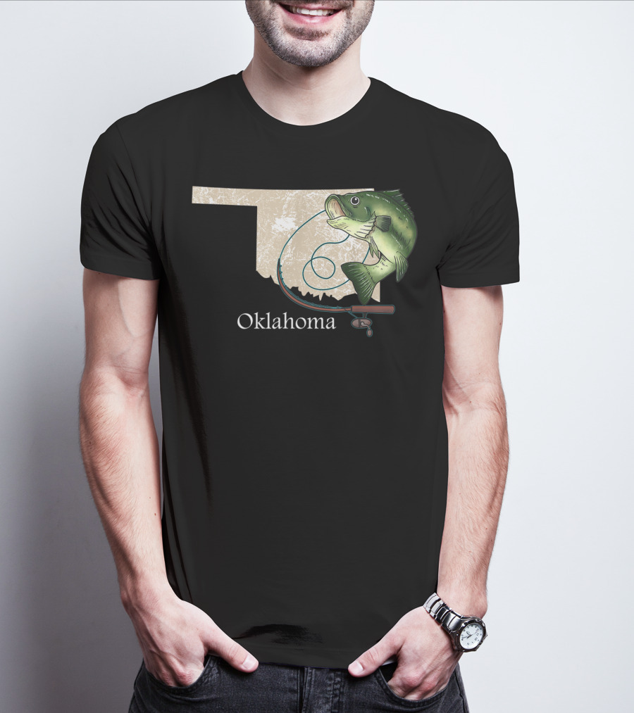 Oklahoma Fishing Fisherman Funny Fish Gear T-Shirt