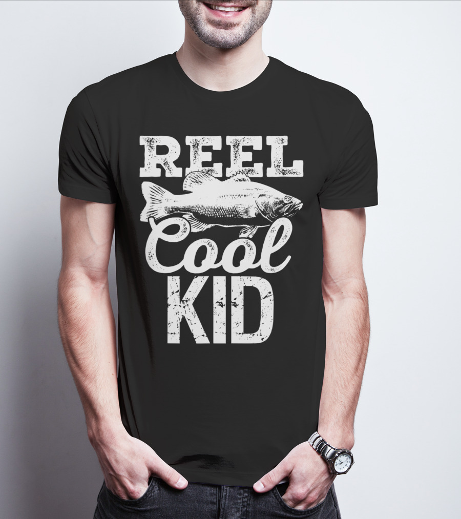 Reel Cool Kid Fishing Outdoor Angler T-Shirt