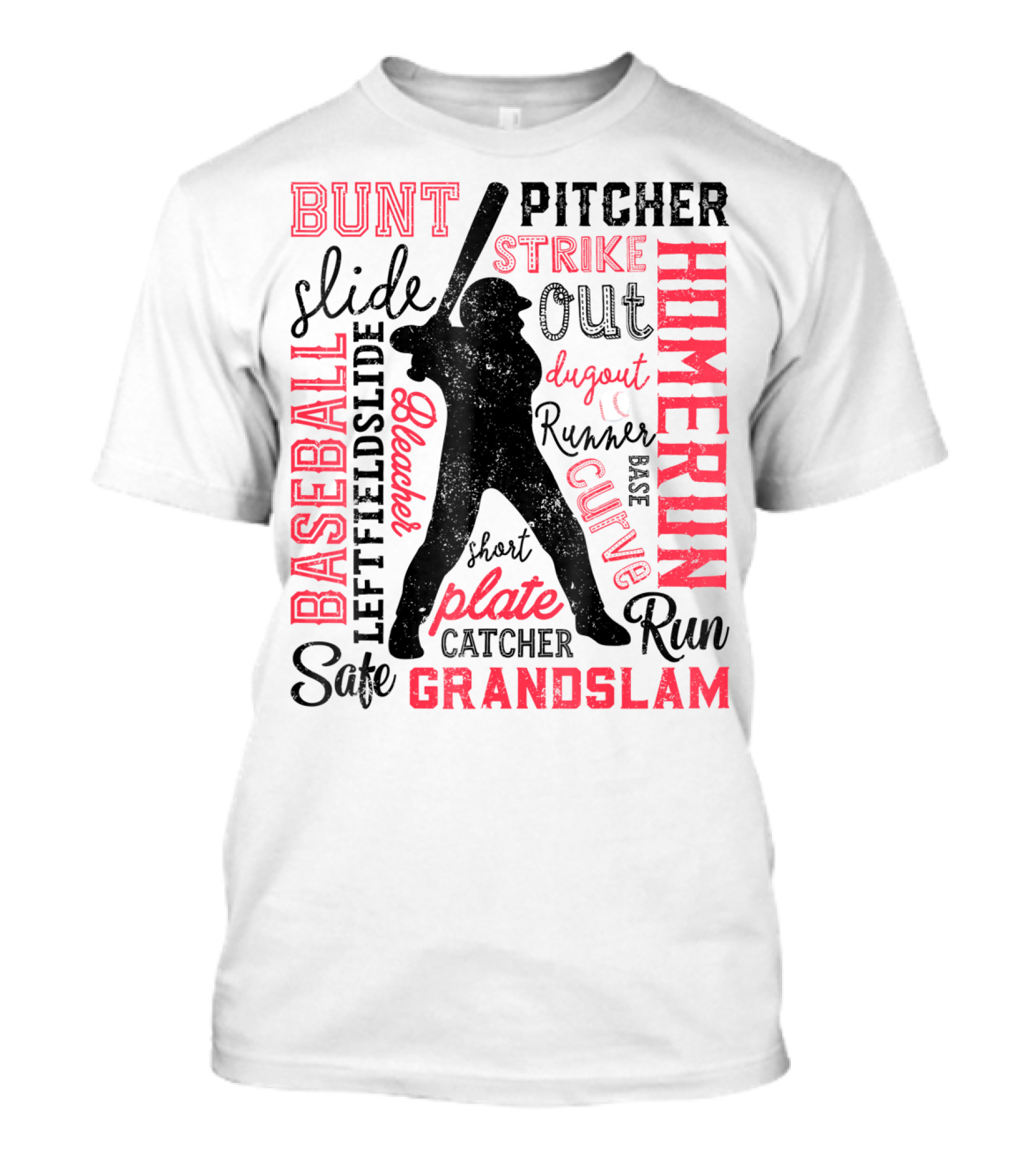 Baseball Men Batter Pitcher Catcher Homerun Grandslam Dugout Plate Strike T-Shirt