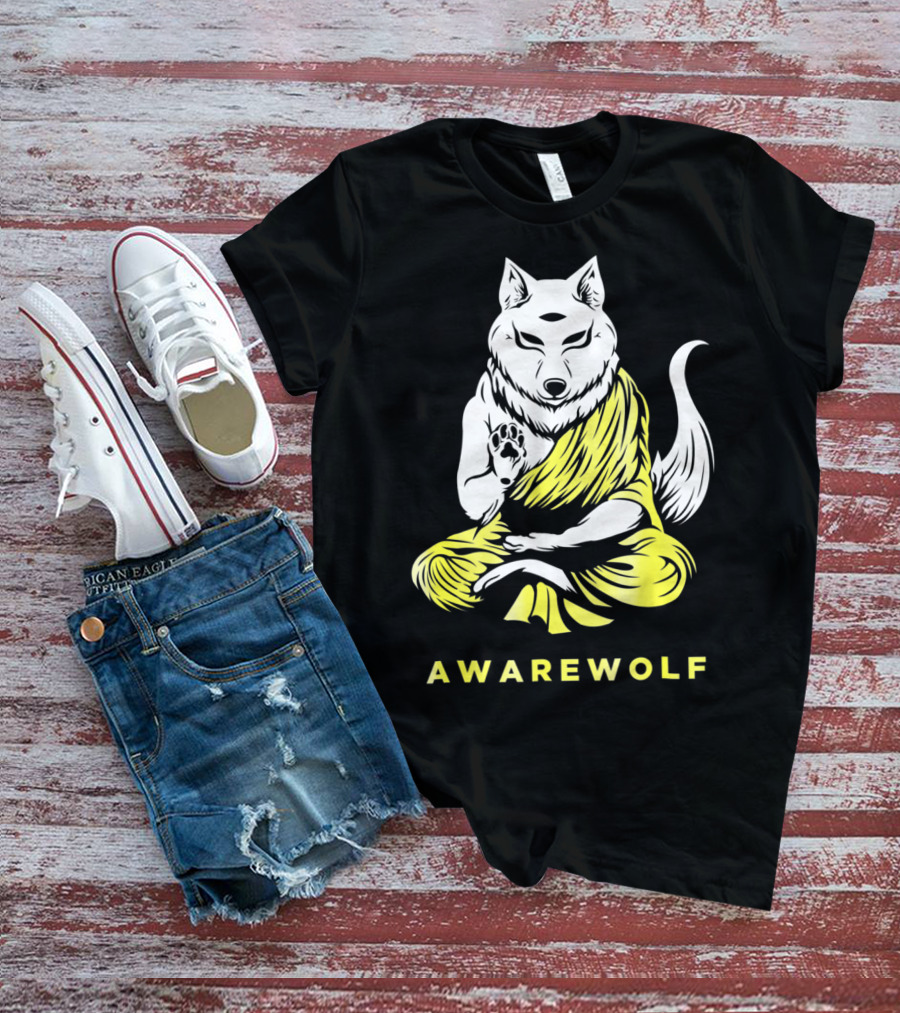 AWAREWOLF Best Yoga And Werewolf Lover T-Shirt