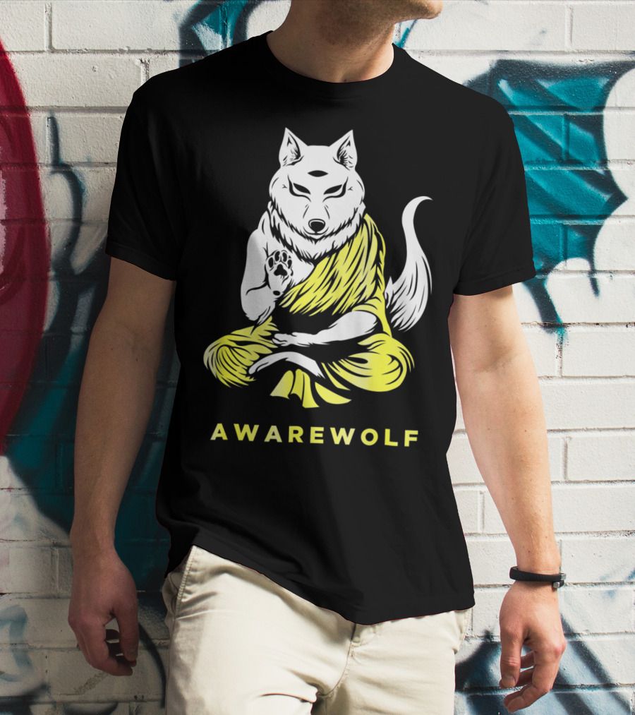 AWAREWOLF Best Yoga And Werewolf Lover T-Shirt