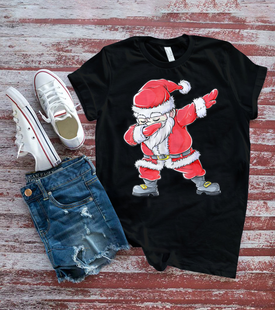 Christmas Santa Dabbing Kids Girls T-Shirt