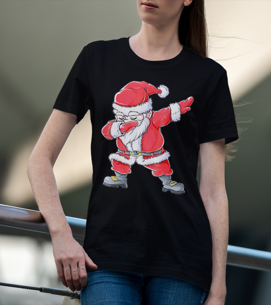 Christmas Santa Dabbing Kids Girls T-Shirt
