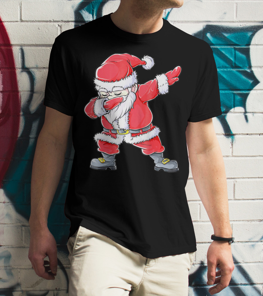 Christmas Santa Dabbing Kids Girls T-Shirt