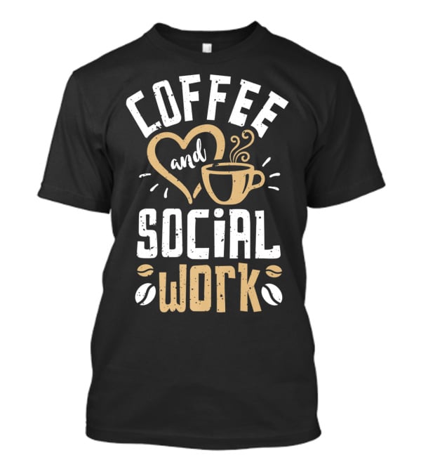 Coffee Love And Social Work Cup Icons T-Shirt