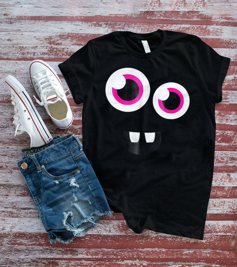 Cute Funny Halloween Monster Face Eyes Kids Man T-Shirt