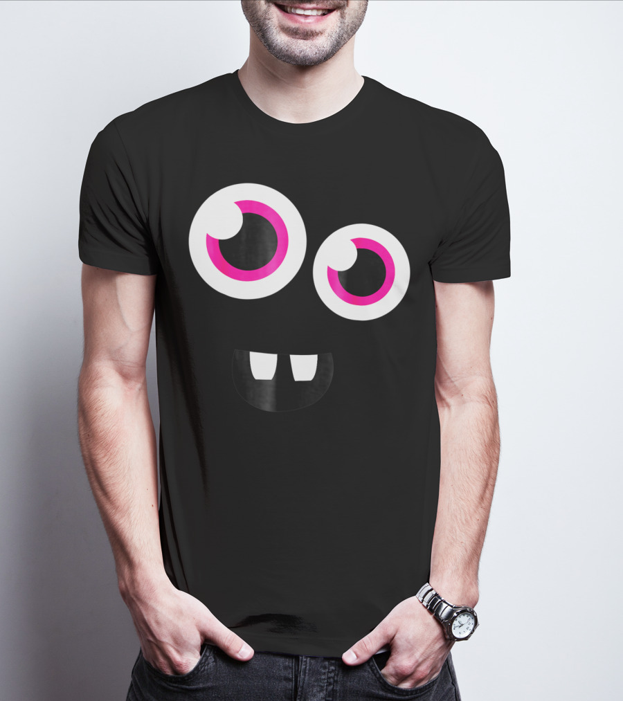 Cute Funny Halloween Monster Face Eyes Kids Man T-Shirt
