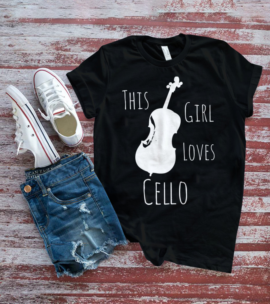 This Girl Loves Cello Fun Cute Girls Clothing T-Shirt