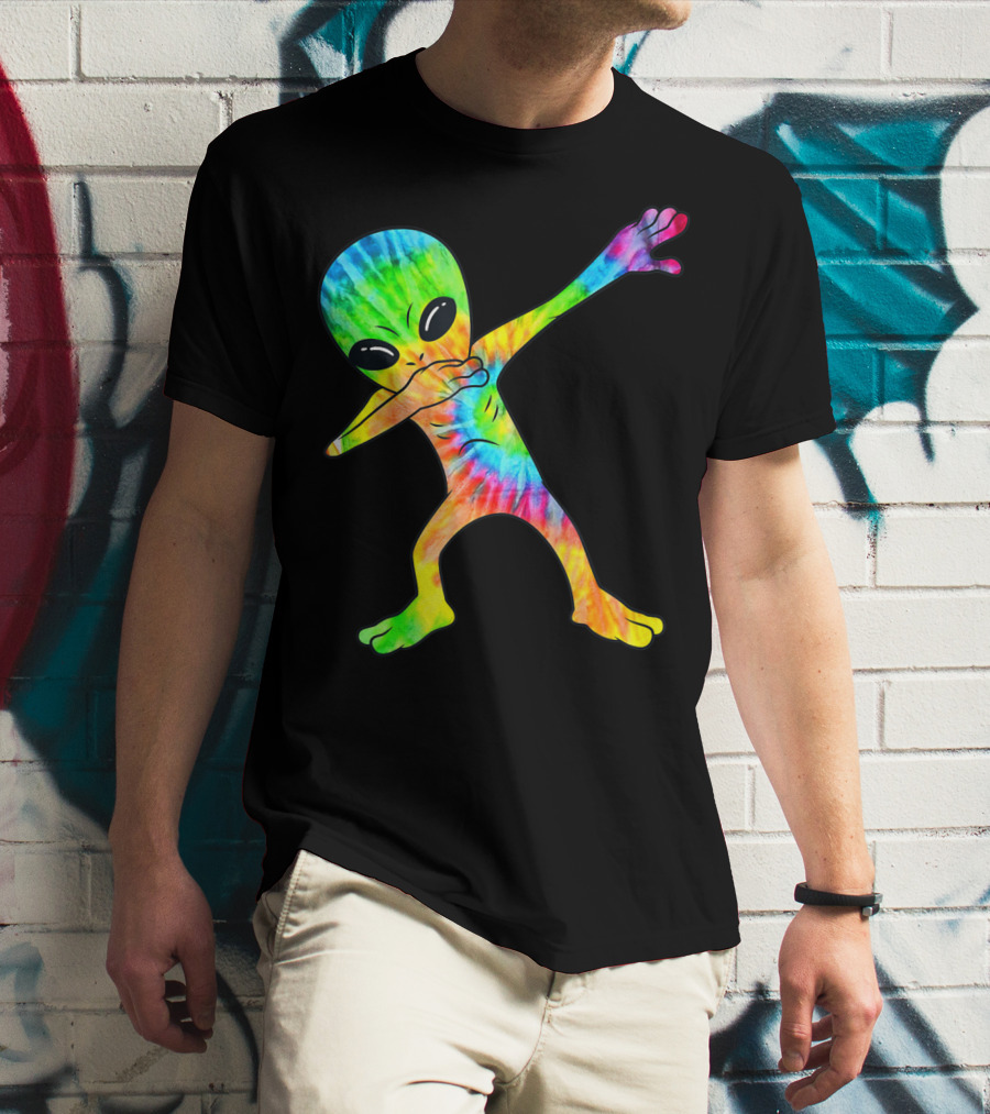 Tie Dye Dabbing Alien T-Shirt