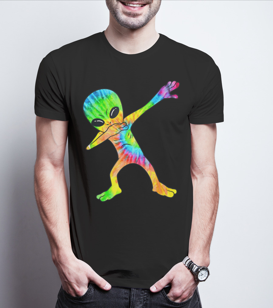 Tie Dye Dabbing Alien T-Shirt