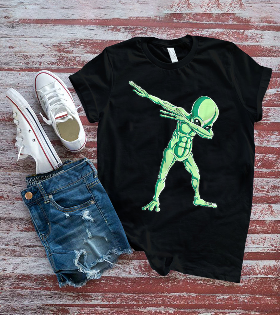 Dabbing Alien Dab Hip Hop Funny UFO Creature T-Shirt