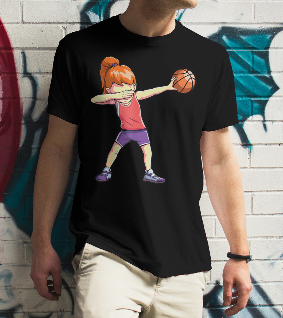 Dabbing Basketball Girl Dab Dance Pose T-Shirt