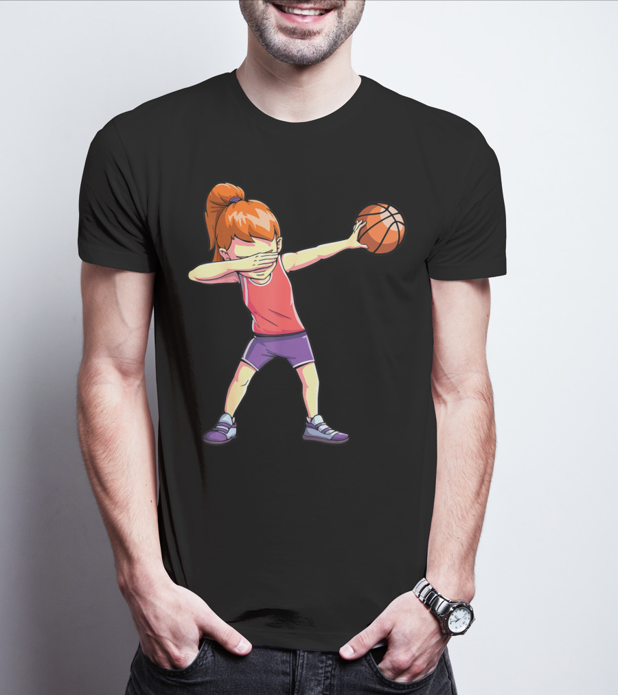 Dabbing Basketball Girl Dab Dance Pose T-Shirt