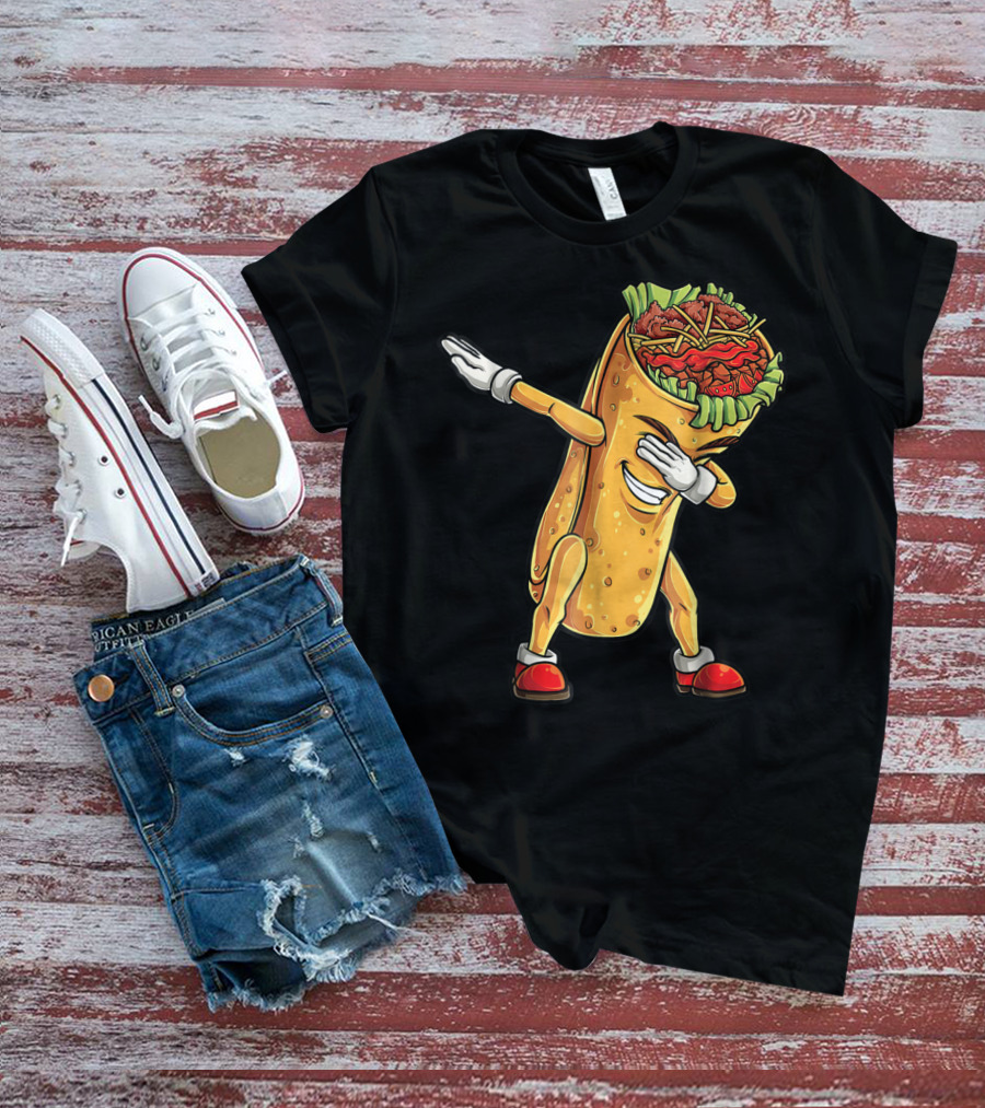 Dabbing Burrito Celebration Cinco De Mayo T-Shirt