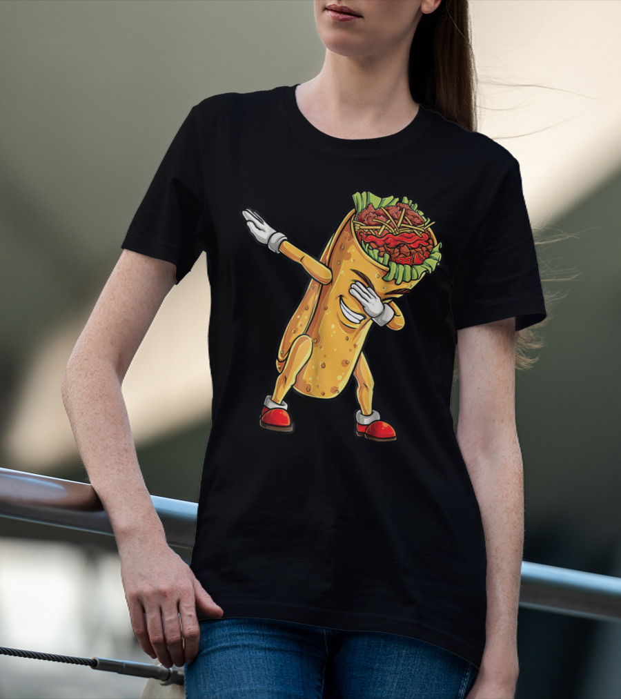 Dabbing Burrito Celebration Cinco De Mayo T-Shirt