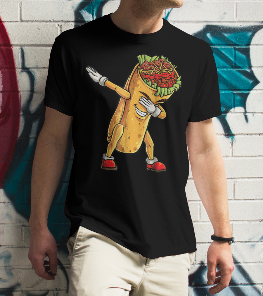 Dabbing Burrito Celebration Cinco De Mayo T-Shirt