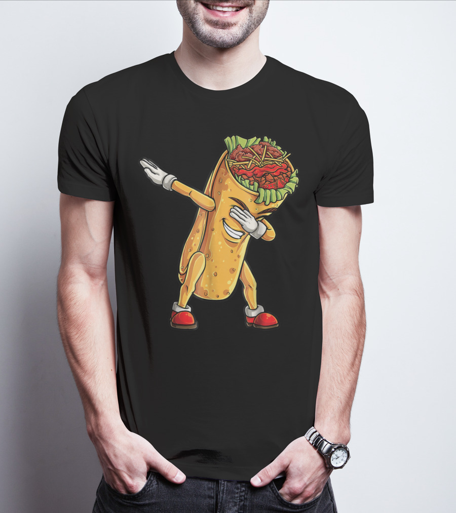 Dabbing Burrito Celebration Cinco De Mayo T-Shirt
