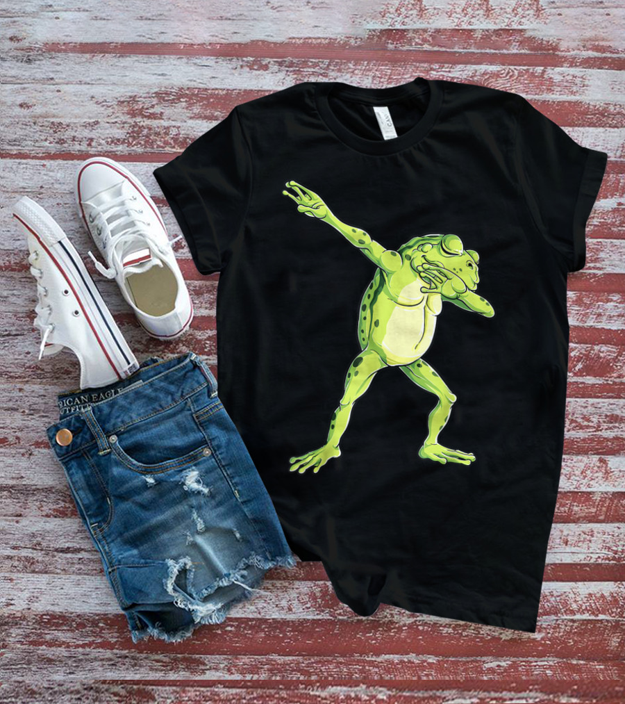 Kids Funny Dabbing Frog Animal Dab T-Shirt
