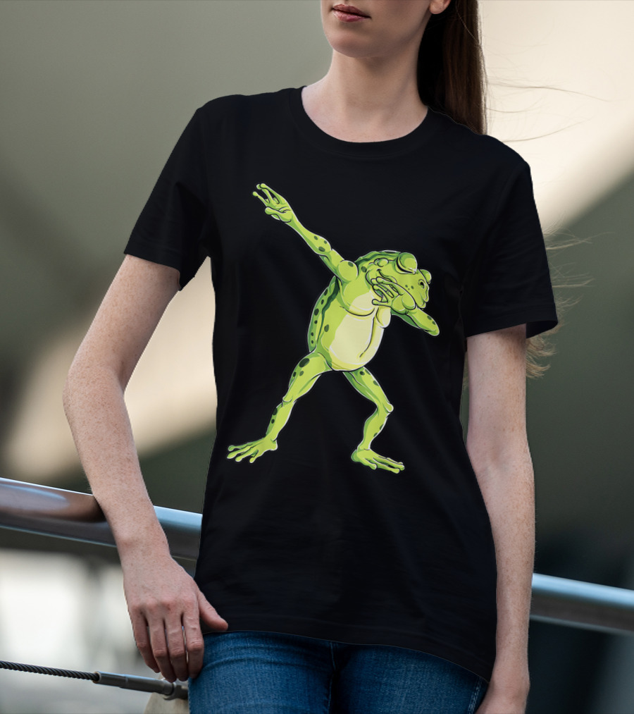 Kids Funny Dabbing Frog Animal Dab T-Shirt