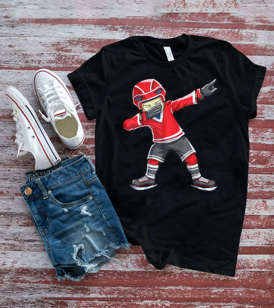 Dabbing Hockey Player Boys Men Kids Dab Squad T-Shirt