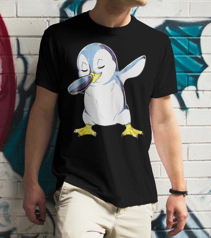Dabbing Penguin Kids Boys Funny Dab Dance Bird Cute Fun T-Shirt