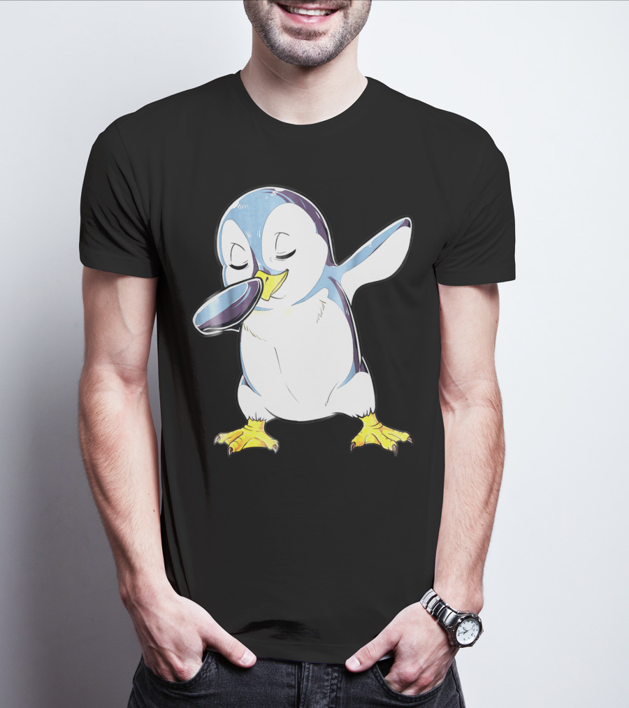 Dabbing Penguin Kids Boys Funny Dab Dance Bird Cute Fun T-Shirt
