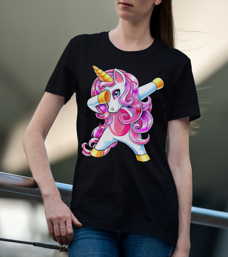 Dabbing Unicorn Birthday Girls Cute Unicorn T-Shirt