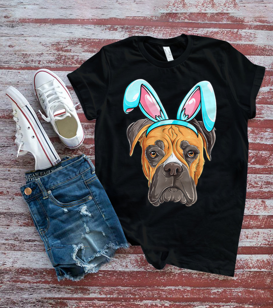 Easter Bunny Dog Boxer T-Shirt