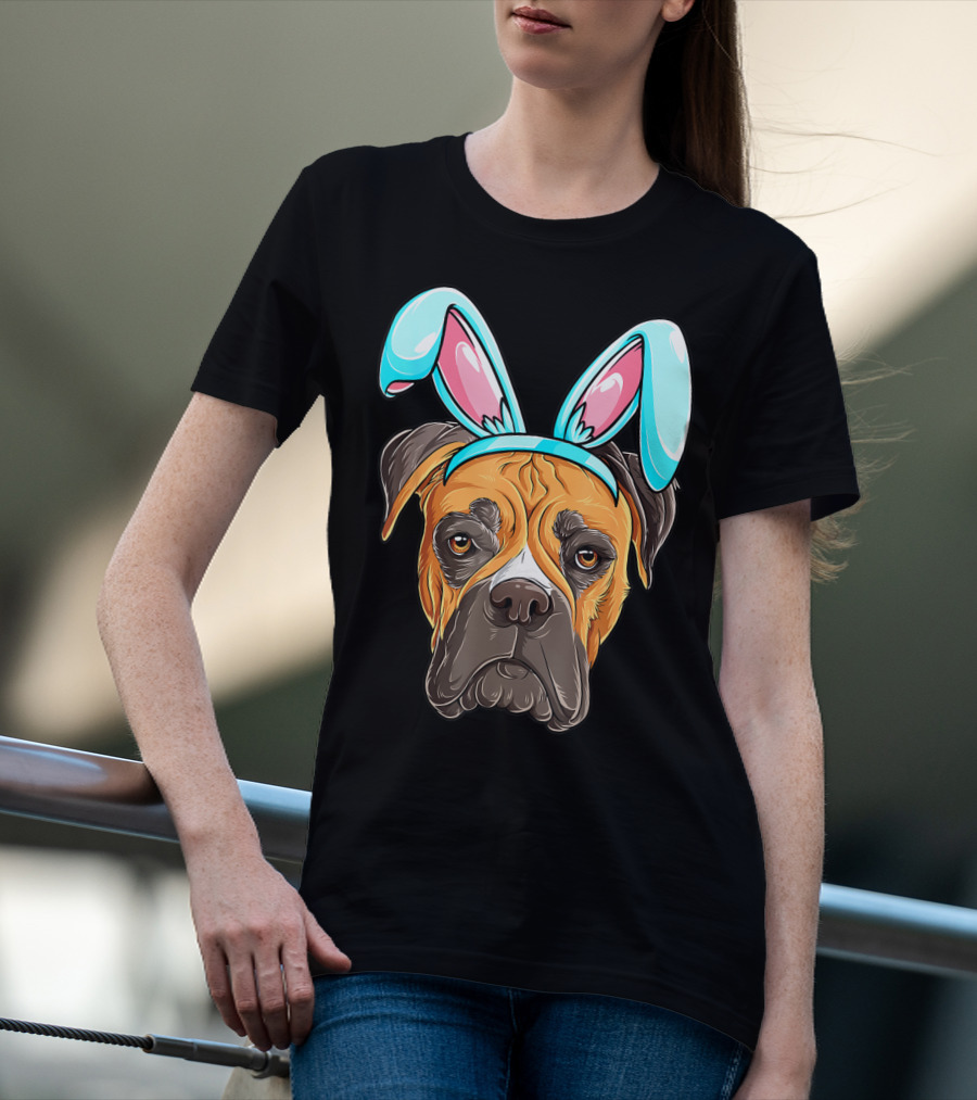 Easter Bunny Dog Boxer T-Shirt