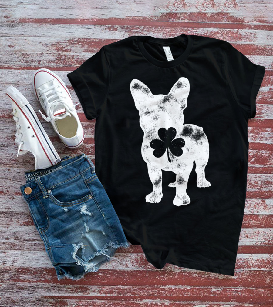 French Bulldog St Patricks Day Shamrock Dog Men T-Shirt