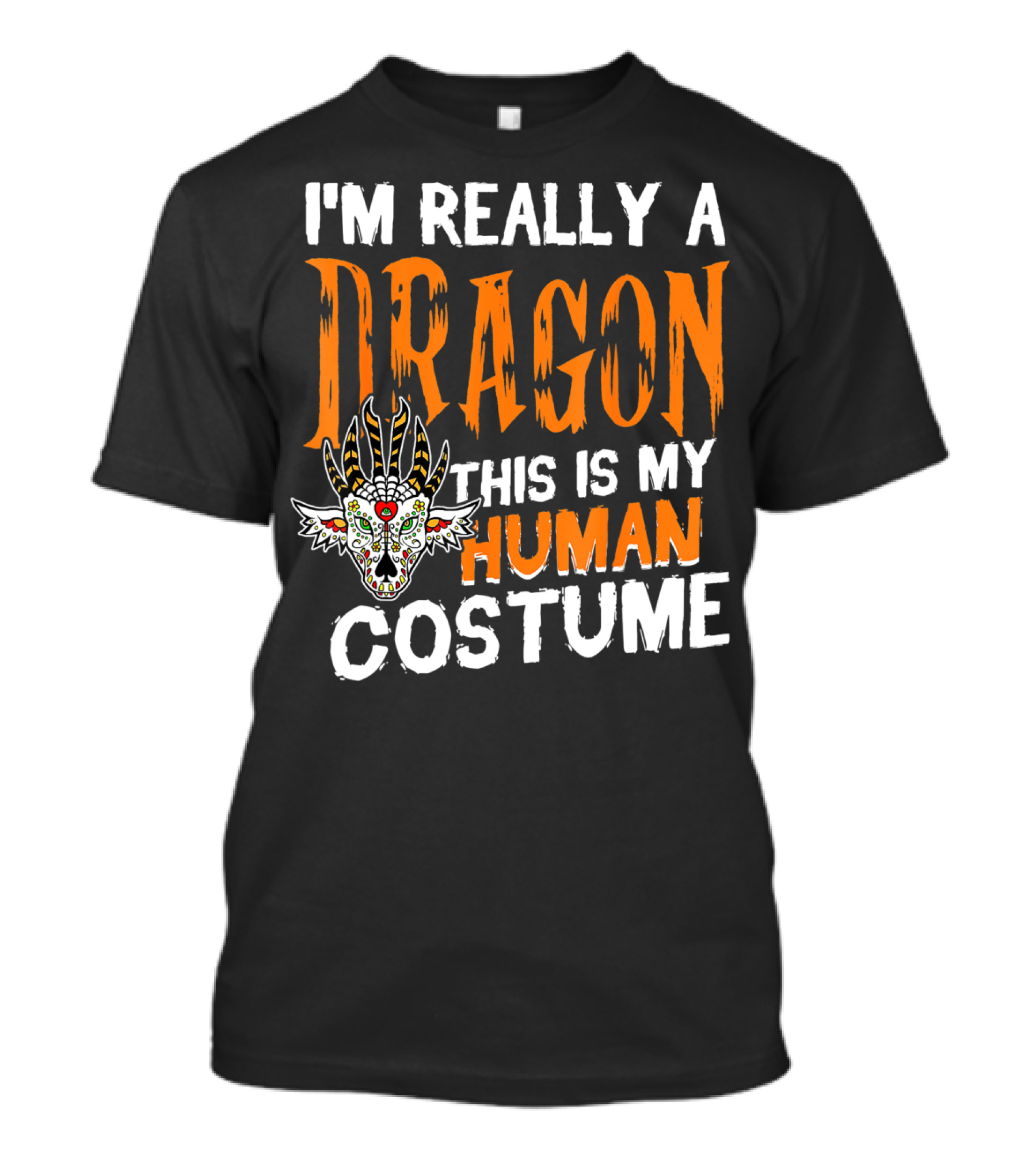 I'm Really A Dragon This Is My Human Costume Halloween Men Boy T-Shirt
