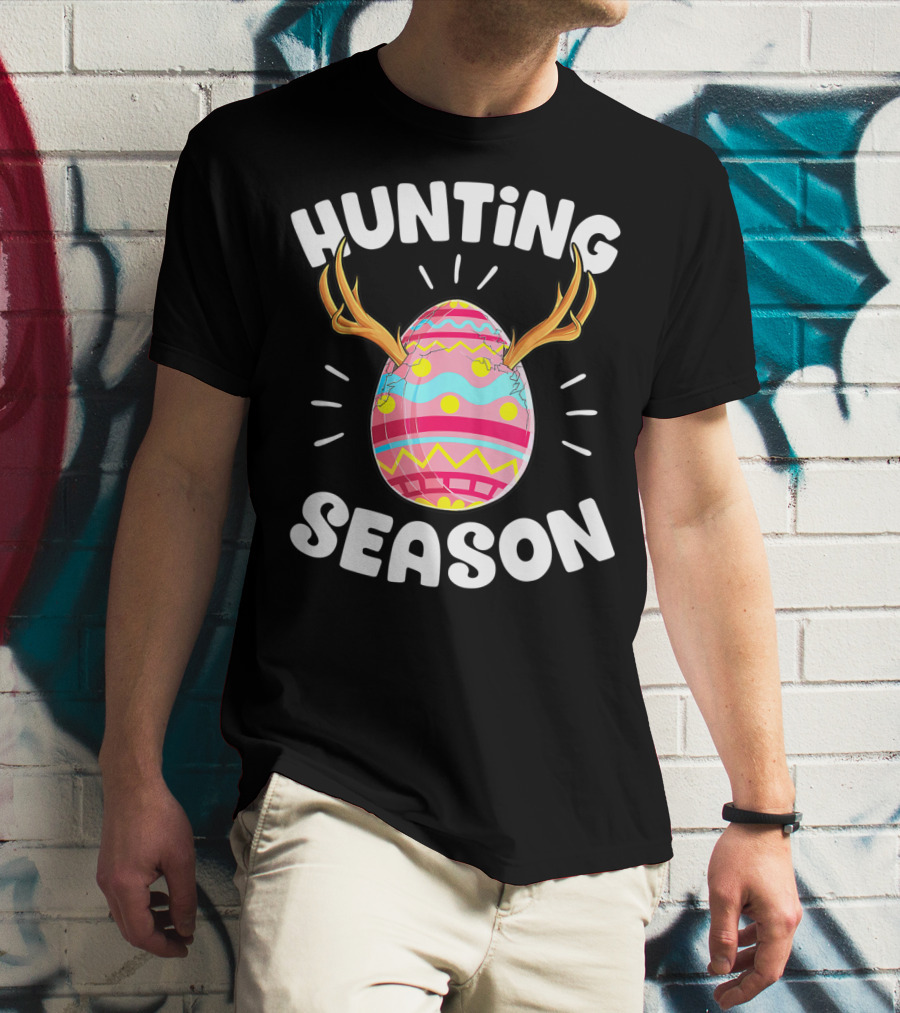Hunting Season Easter Egg Antlers Women T-Shirt