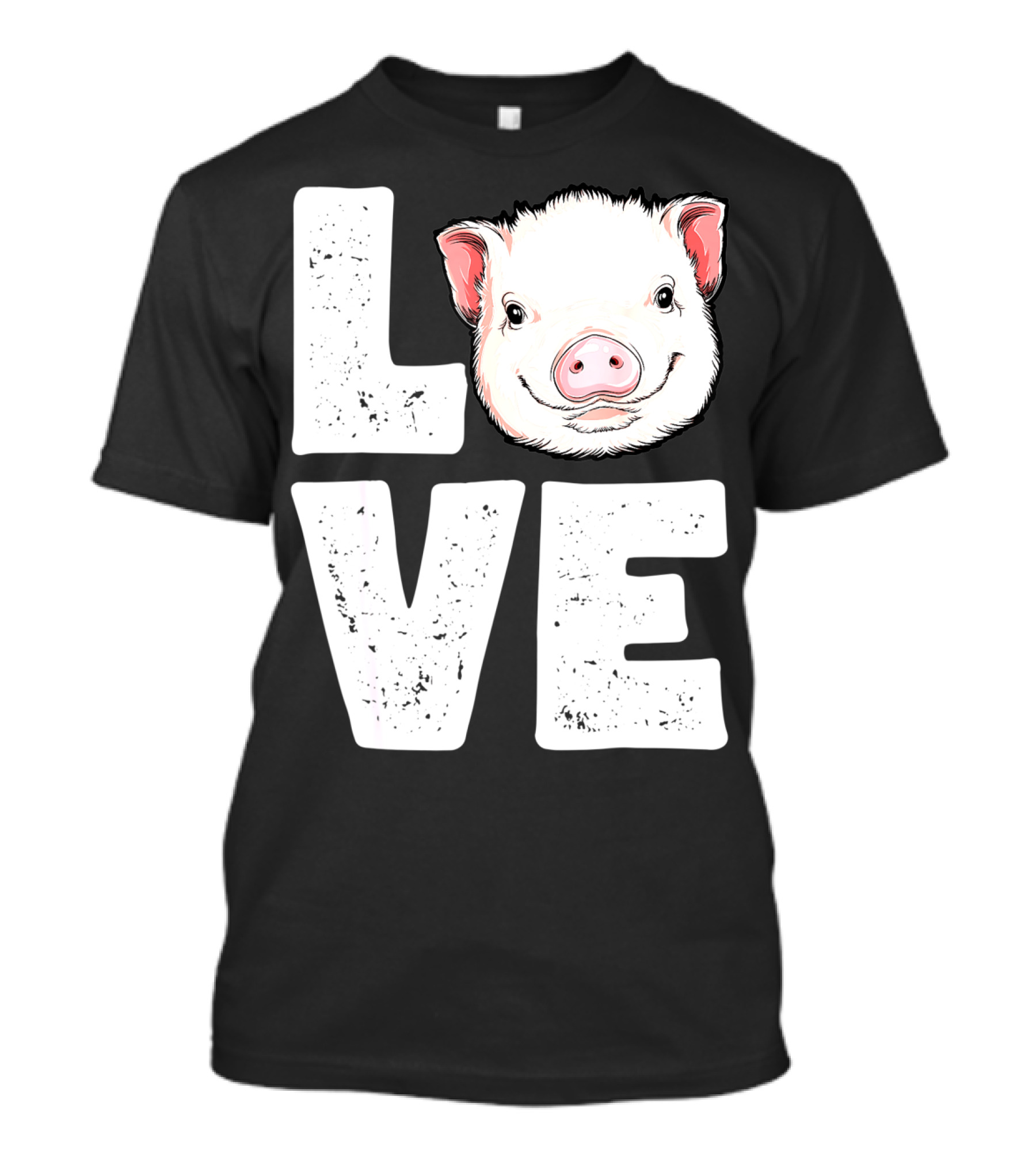 Love Pig Lovers Farming Farmer Girls T-Shirt