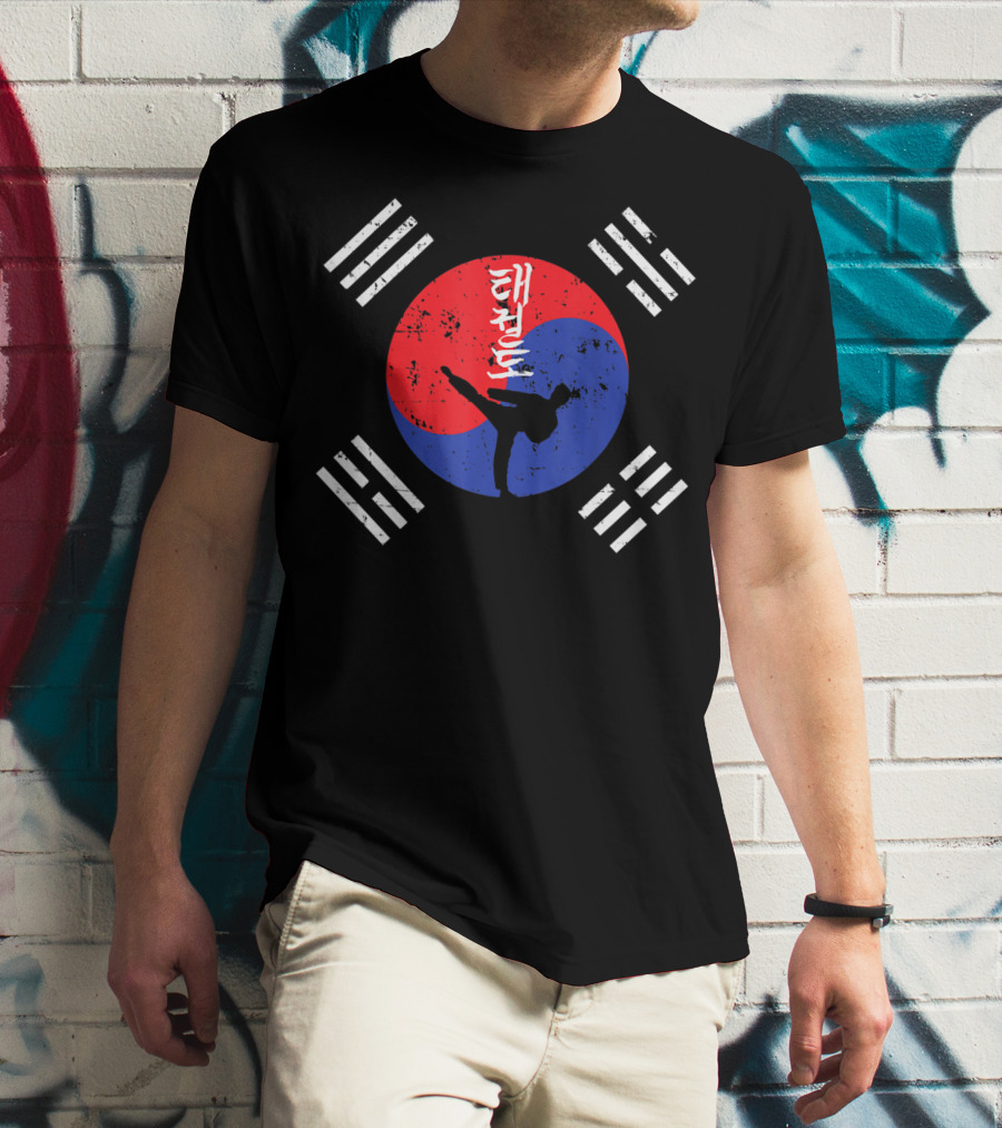 Korean Taekwondo Taegeukki Martial Arts Kids Adults T-Shirt