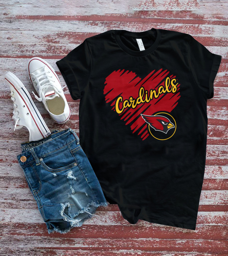 Cardinals Heart T-Shirt