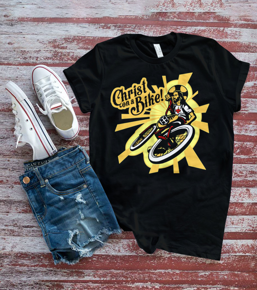 Christ On A Bike Retro Radiance Cycle Burst T-Shirt