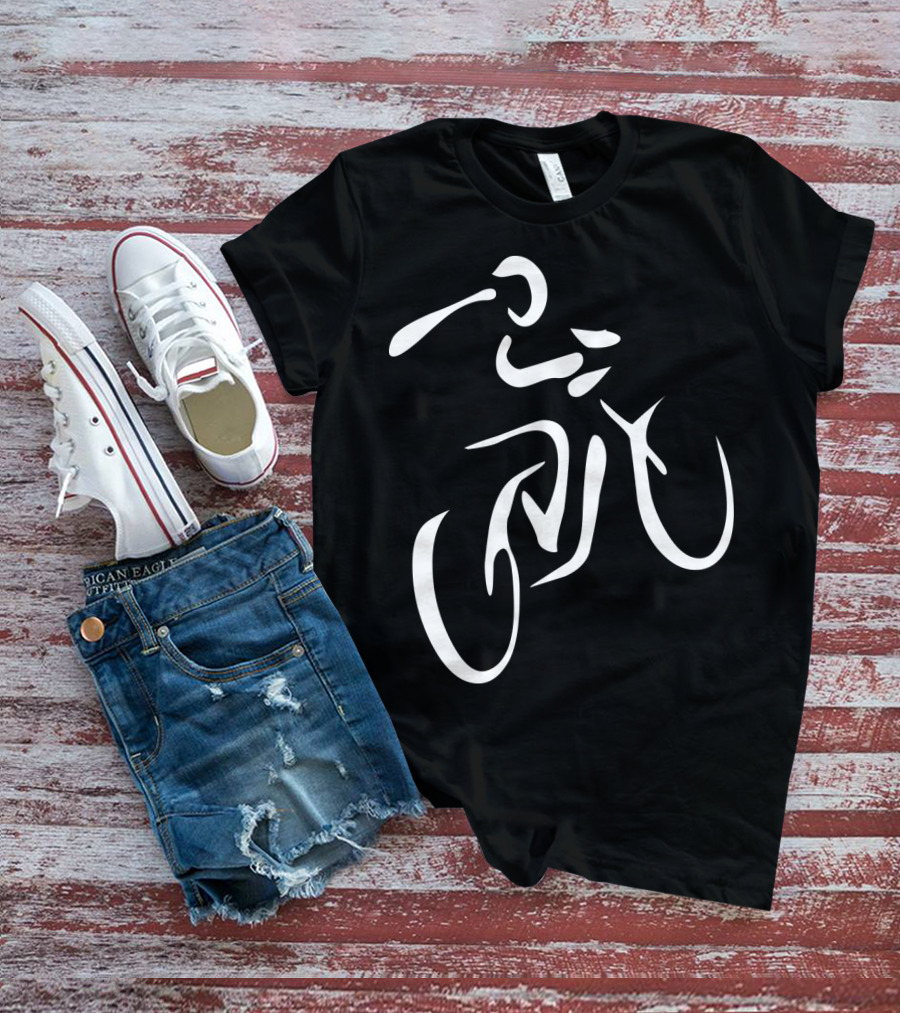 CyclingBikingSpinning Workout Abstract Cyclist T-Shirt