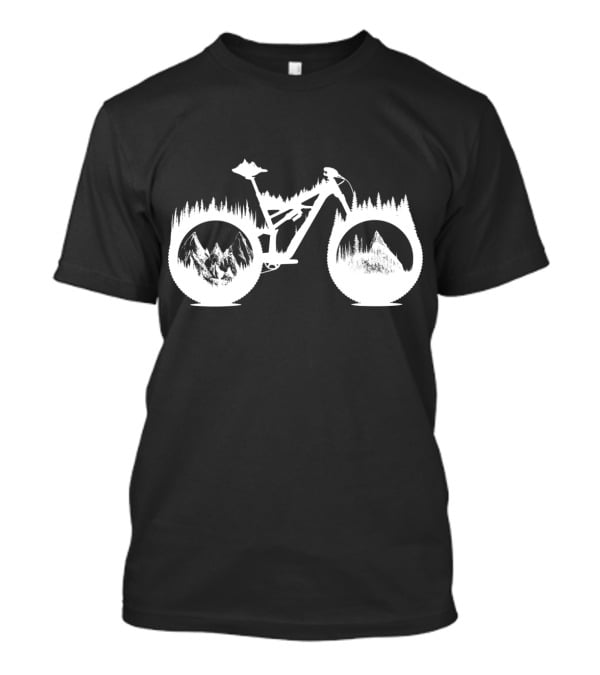 Enduro Mountain Bike Forest Landscape Adventure T-Shirt