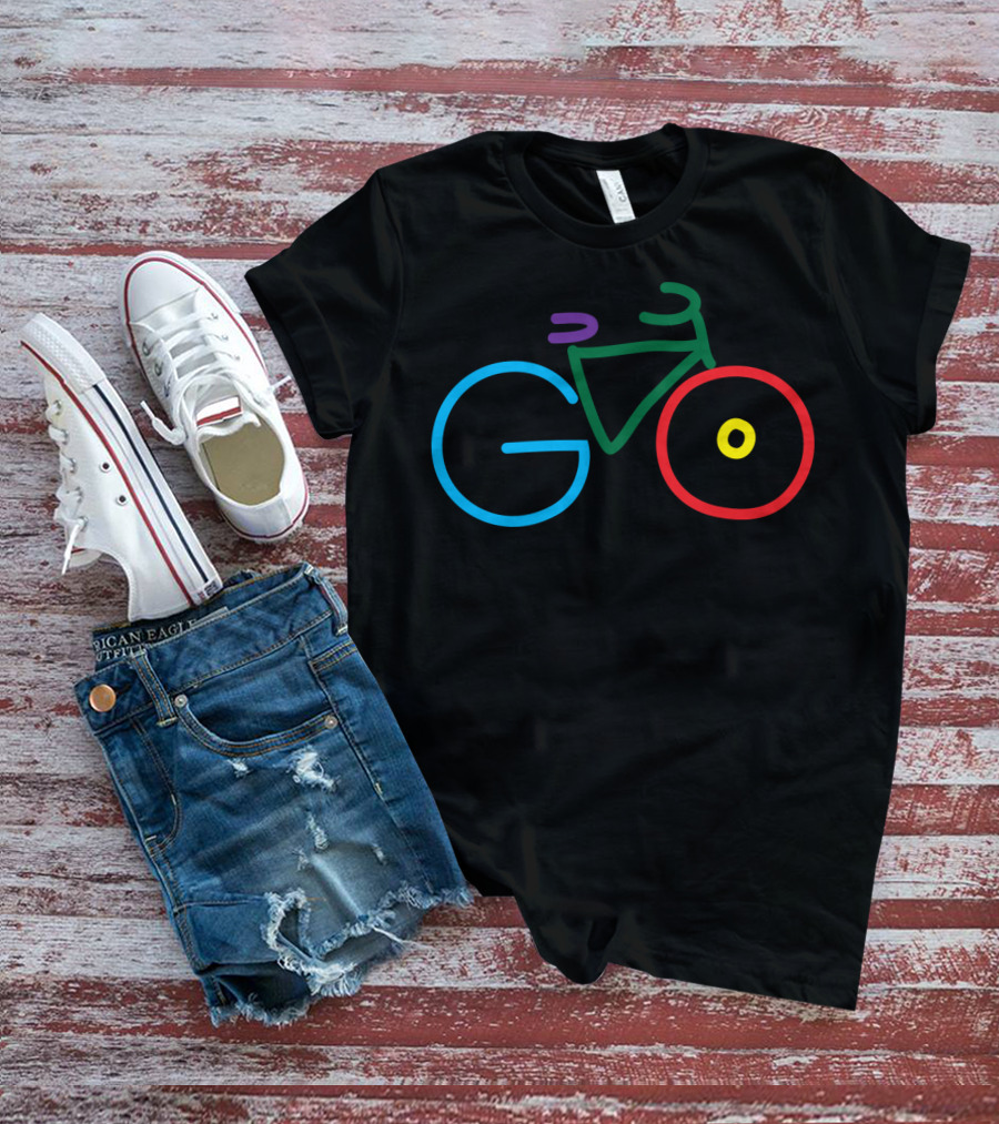 Go Green Go Healthy Go Cycling Bicycle T-Shirt