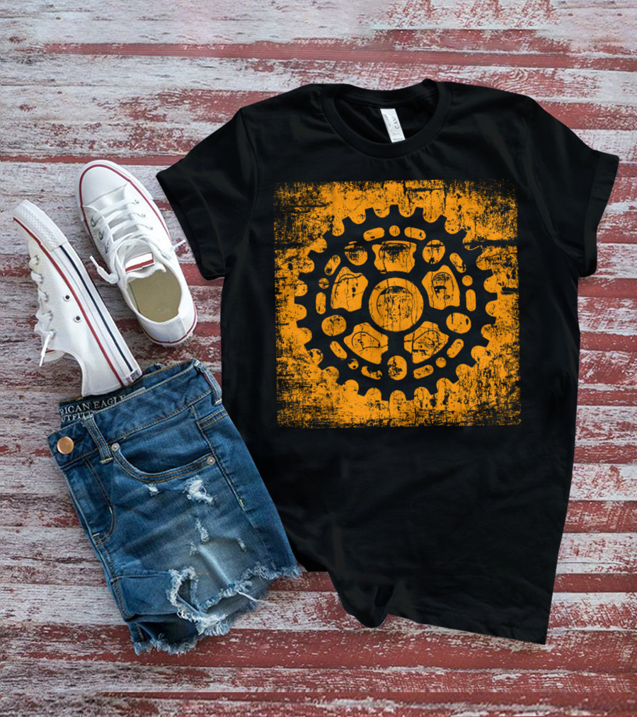 Grunge Gear Distressed Orange Sprocket T-Shirt
