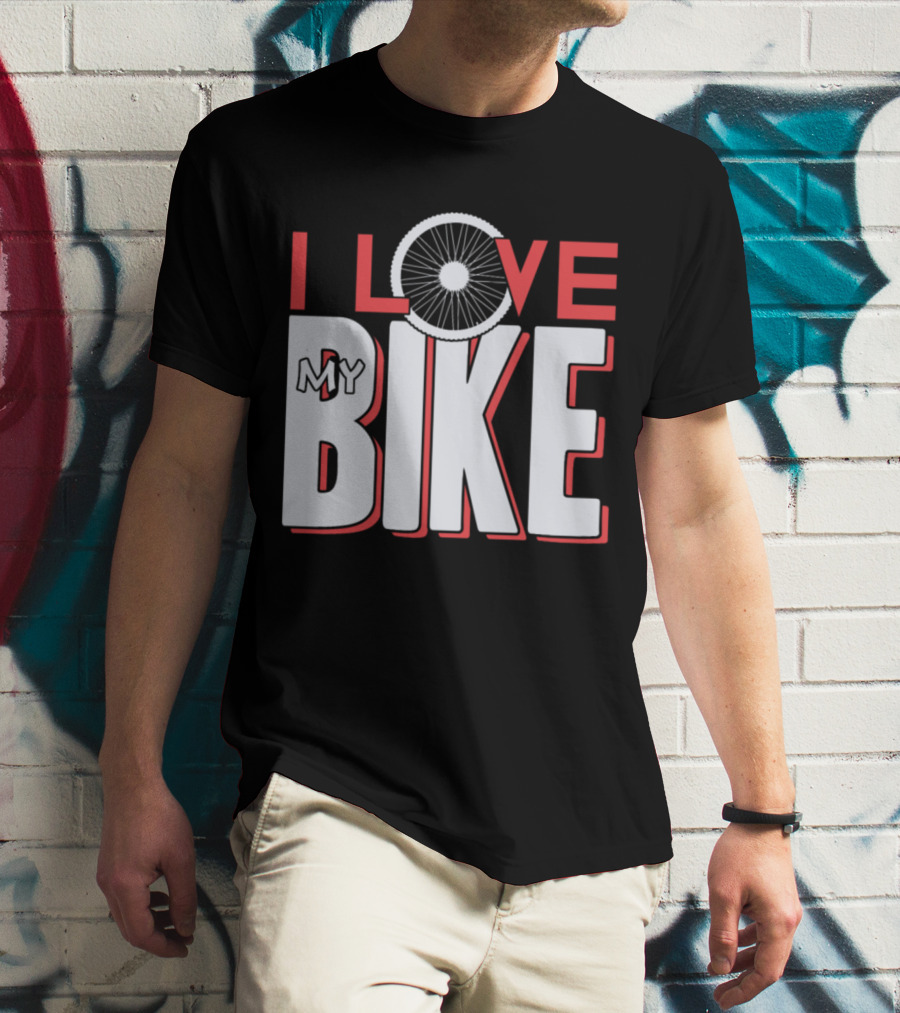 I Love My Bike Bicycle Wheel T-Shirt