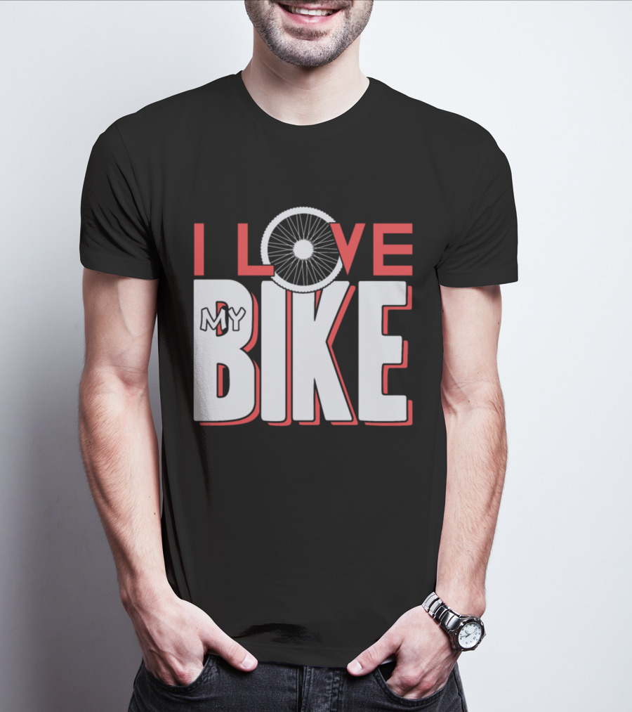 I Love My Bike Bicycle Wheel T-Shirt
